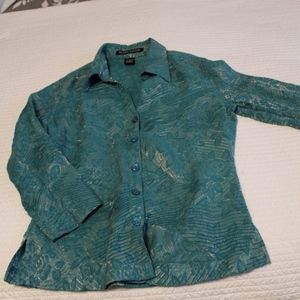 Scott Taylor Turquoise blouse